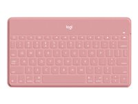 Logitech Keys-To-Go - tangentbord - AZERTY - fransk - rosaskimrande Inmatningsenhet 920-010047