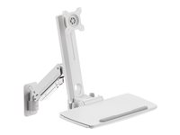 Multibrackets M Workstation Arm Single monteringssats - för LCD-bildskärm/tangentbord - grundläggande - vit 7350105216800