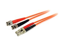 StarTech.com 1m Fiber Optic Cable - Multimode Duplex 62.5/125 - LSZH - LC/ST - OM1 - LC to ST Fiber Patch Cable (FIBLCST1) - patch-kabel - 1 m - orange FIBLCST1