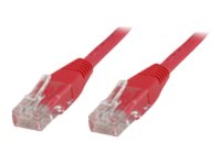 MicroConnect nätverkskabel - 0.5 m - röd UTP6005R