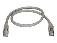 StarTech.com Cat6a Ethernet-kabel - skärmad (STP) - 0,5 m, grå - patch-kabel - 50 cm - grå 6ASPAT50CMGR