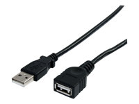 StarTech.com 1,8 m svart USB 2.0-förlängningskabel A till A – M/F - USB-förlängningskabel - USB till USB - 1.8 m USBEXTAA6BK