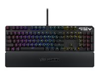 ASUS TUF Gaming K3 - tangentbord - amerikansk - grå kanonmetall Inmatningsenhet 90MP01Q0-BKUA00