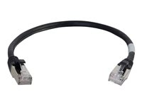 C2G Cat6a Booted Shielded (STP) Network Patch Cable - patch-kabel - 30 cm - svart 89931