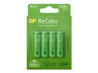 GP ReCyko batteri - 4 x AA-typ - NiMH 201213