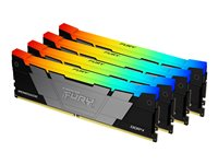 Kingston FURY Renegade RGB - DDR4 - sats - 32 GB: 4 x 8 GB - DIMM 288-pin - 3200 MHz / PC4-25600 - ej buffrad KF432C16RB2AK4/32