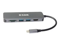 D-Link DUB-2327 - dockningsstation - USB-C / Thunderbolt 3 - HDMI DUB-2327