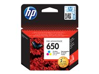 HP 650 - färg (cyan, magenta, gul) - original - bläckpatron CZ102AE#BHK