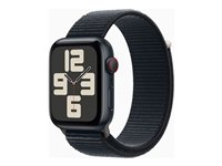Apple Watch SE (GPS + Cellular) 2a generation - midnattsaluminium - smart klocka med sportögla - midnatt - 32 GB MRHC3QF/A