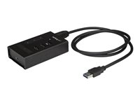 StarTech.com 4 Port USB 3.0 Hub, USB Type-A to 1x USB-C & 3x USB-A, Commercial Metal USB Hub, SuperSpeed 5Gbps USB 3.1/3.2 Gen 1, Self Powered, BC 1.2 Fast Charge/Sync, Mountable/Rugged - Windows/macOS/Linux (HB30A3A1CST) - hubb - 4 portar HB30A3A1CST