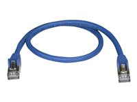 StarTech.com Cat6a Ethernet-kabel - skärmad (STP) - 0,5 m, blå - patch-kabel - 50 cm - blå 6ASPAT50CMBL