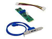 MicroConnect - seriell adapter - M.2 (PCI Express 3.0) - USB 3.0 x 2 MC-M.2-NEC720202