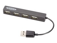 Ednet USB 2.0 Notebook Hub - hubb - 4 portar 85040