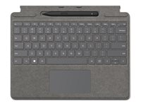 Microsoft Surface Pro Signature Keyboard - tangentbord - med accelerometer, pekdyna, Förvarings- och laddningsfack för Surface Slim Pen 2 - platina - med Slim Pen 2 Inmatningsenhet 8X8-00171