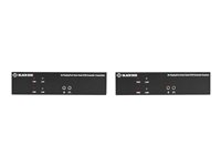 Black Box KVX Series KVM Extender over Fiber - 4K, Dual-Head, DisplayPort, USB 2.0 Hub, Serial, SFP, Audio, Local Video - Extender Kit - förlängare för tangentbord/video/mus/seriell/USB KVXLCDPF-200