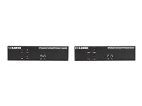 Black Box KVX Series KVM Extender over CATx - 4K, Dual-Head, DisplayPort, USB 2.0 Hub, Serial, Audio, Local Video - Extender Kit - förlängare för tangentbord/video/mus/seriell/USB KVXLCDP-200