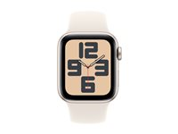 Apple Watch SE (GPS + Cellular) 2a generation - stjärnljusaluminium - smart klocka med sportband - starlight - 32 GB MXGJ3QN/A