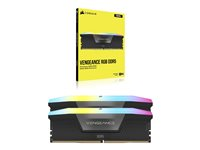 CORSAIR Vengeance RGB - DDR5 - sats - 32 GB: 2 x 16 GB - DIMM 288-pin - 6000 MHz / PC5-48000 CMH32GX5M2E6000C36