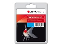 AgfaPhoto - cyan - kompatibel - återanvänd - bläckpatron (alternativ för: Canon 6444B001, Canon CLI-551C XL) APCCLI551XLC