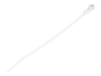 StarTech.com 15cm-kabelband med monteringshål - 3mm brett, 2 tum 40mm buntdiameter, 18kg draghållfasthet, Nylon 66 självlåsande band med skruvhål, UL-lista, 100-pack - kabelsamlare - TAA-kompatibel CBMZTS10N6