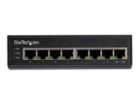 StarTech.com Industriell 8-ports Gigabit PoE-switch - 30 W - Power Over Ethernet-switch - GbE PoE+ ohanterad switch - Robust Gigabit-nätverksswitch med hög effekt IP30/-40 &degC till 75 &degC - switch - 8 portar - ohanterad IESC1G80UP