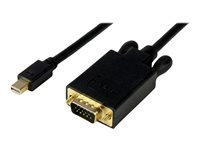 StarTech.com 10 ft Mini DisplayPort to VGA Adapter Cable - mDP to VGA Video Converter - Mini DP to VGA Cable for Mac/PC 1920x1200 - Black (MDP2VGAMM10B) - videokonverterare - svart MDP2VGAMM10B