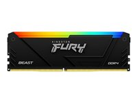 Kingston FURY Beast RGB - DDR4 - modul - 16 GB - DIMM 288-pin - 3600 MHz / PC4-28800 - ej buffrad KF436C18BB2A/16