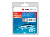 AgfaPhoto Multi pack - 4-pack - svart, gul, cyan, magenta - kompatibel - återanvänd - bläckpatron (alternativ för: HP 940XL, HP C2N93AE, HP C4906AE, HP C4907AE, HP C4908AE, HP C4909AE) APHP940SETXL