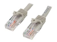 StarTech.com Cat5e Ethernet patchkabel med hakfria RJ45-kontakter - 10 m, Grå - patch-kabel - 10 m - grå 45PAT10MGR