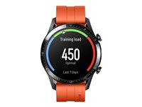 Huawei Watch GT 2 Sport - svart rostfritt stål - smart klocka med rem - sunset orange 55024321