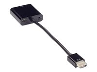 Black Box Video Adapter Dongle - HDMI Male to VGA Female with Audio - videokort - HDMI/VGA/ljud - 20.3 cm VA-HDMI-VGA