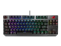 ASUS ROG Strix Scope TKL - tangentbord - AZERTY - fransk - grå, svart Inmatningsenhet 90MP01N1-BKFA00