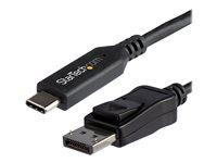 StarTech.com USB C till DisplayPort 1.4-kabel på 1,8 m - videoadapterkonverterare USB Type-C till DP 1.4 Alt-läge för 4K/5K/8K - HBR3/HDR/DSC - DP-skärmkabel för 8K vid 60 Hz för USB-C/Thunderbolt 3 - extern videoadapter - svart CDP2DP146B