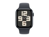 Apple Watch SE (GPS + Cellular) 2a generation - midnattsaluminium - smart klocka med sportband - midnatt - 32 GB MXGM3QN/A