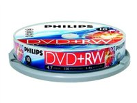 Philips - DVD+RW x 10 - 4.7 GB - lagringsmedier DW4S4B10F/10