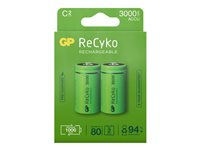 GP ReCyko batteri - 2 x C - NiMH 201217