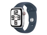Apple Watch SE (GPS + Cellular) 2a generation - silveraluminium - smart klocka med sportband - stormbl¨ - 32 GB MRHJ3DH/A