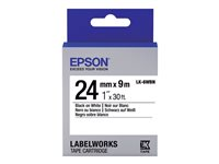 Epson LabelWorks LK-6WBN - etiketttejp - 1 kassett(er) - Rulle (2,4 cm x 9 m) C53S656006