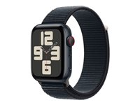 Apple Watch SE (GPS + Cellular) 2a generation - midnattsaluminium - smart klocka med sportögla - midnatt - 32 GB MRHC3DH/A