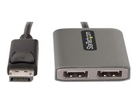 StarTech.com 2-Port DisplayPort MST Hub, Dual 4K 60Hz, DP to 2x DisplayPort Monitor Adapter, DP 1.4 Multi-Monitor Video Adapter w/ 1ft Built-in Cable, USB Powered, Windows Only - Multi Stream Transport Hub (MST14DP122DP) - hubb - 2 portar MST14DP122DP