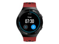 Huawei Watch GT 2e - svart rostfritt stål - smart klocka med rem - lavaröd - 4 GB 55025280