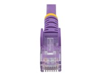 StarTech.com 50cm CAT6 Ethernet Cable, 10 Gigabit Snagless RJ45 650MHz 100W PoE Patch Cord, CAT 6 10GbE UTP Network Cable w/Strain Relief, Purple, Fluke Tested/Wiring is UL Certified/TIA - Category 6 - 24AWG (N6PATC50CMPL) - nätverkskabel - 50 cm - lila N6PATC50CMPL