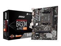 MSI B450M-A PRO MAX - moderkort - micro ATX - Socket AM4 - AMD B450 B450M-A PRO MAX