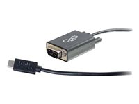 C2G USB 2.0 USB C to DB9 Serial RS232 Adapter Cable Black - USB / seriell kabel - DB-9 till 24 pin USB-C 88842