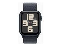 Apple Watch SE (GPS) 2a generation - midnattsaluminium - smart klocka med sportögla - bläck - 32 GB MXEA3QN/A