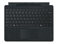 Microsoft Surface Pro Keyboard for Business - tangentbord - med pennförvaring - med accelerometer, pekplatta, Surface Slim Pen storage and charging tray - AZERTY - fransk - svart - med Slim Pen Inmatningsenhet 8X8-00144