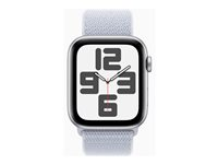 Apple Watch SE (GPS + Cellular) 2a generation - silveraluminium - smart klocka med sportögla - blå moln - 32 GB MXGR3QN/A