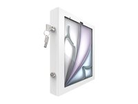 Compulocks iPad Air M2 13" (2024), Apex Enclosure Tilting Stand 8" monteringssats - synliga kameror och sensorer fram/bak - för surfplatta - vit TCDP01W13APXW