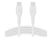 Belkin BoostCharge - USB typ C-kabel - 24 pin USB-C till 24 pin USB-C - 2 m CAB009bt2MWH