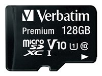 Verbatim Premium - flash-minneskort - 128 GB - mikroSDXC UHS-I 44085